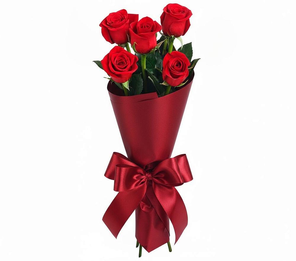Букет 5 Красных роз Эдлесс Лав в Малмыже