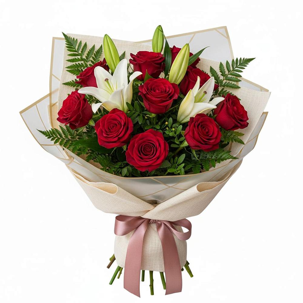 Букет цветов из: Лилии и Розы в Малмыже