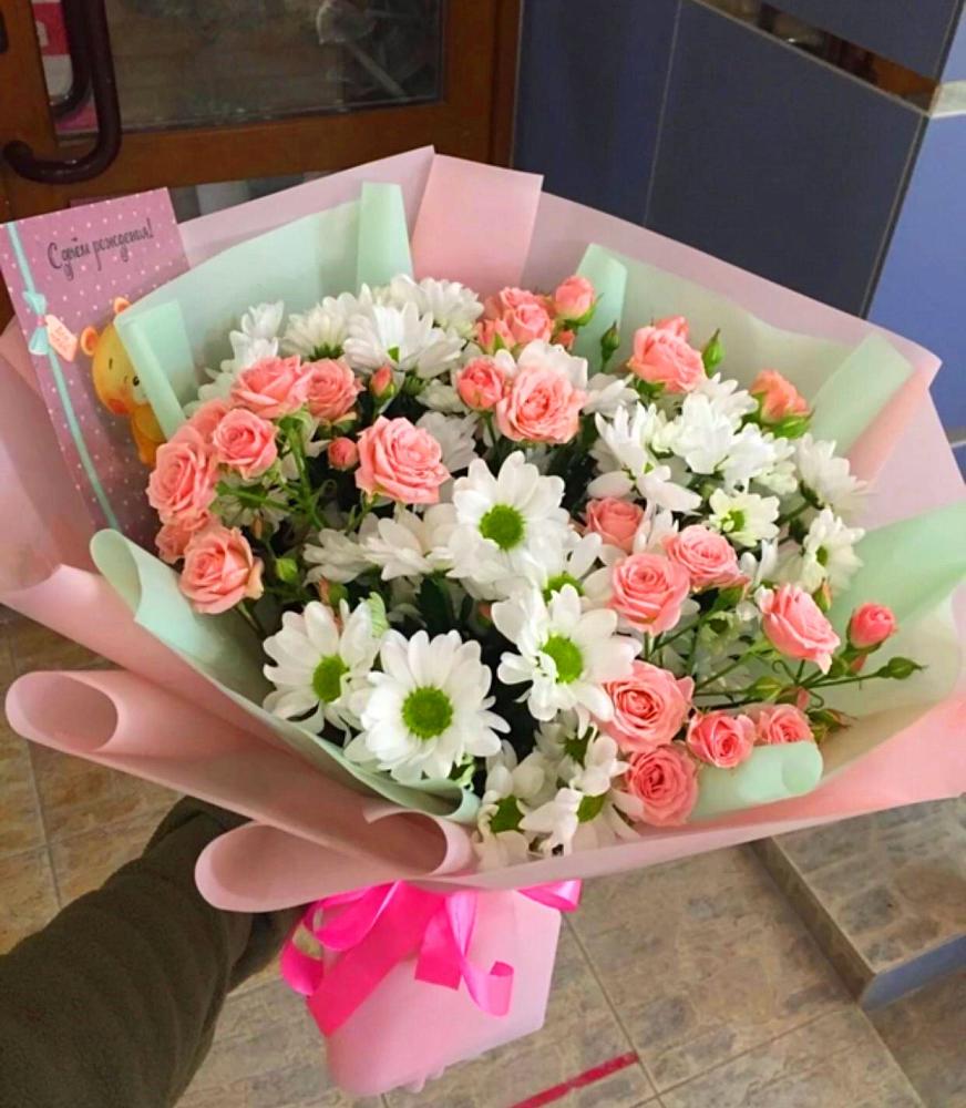 Букет цветов из: Розы и Хризантемы в Малмыже