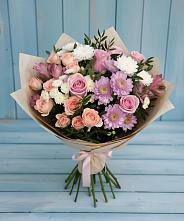 Букет цветов из:  Хризантемы, Розы и Альстромерии #REPLACE_PRED# Малмыже