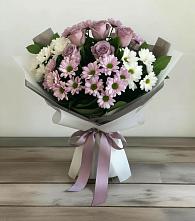Букет цветов из:  Хризантемы и Розы в Малмыже