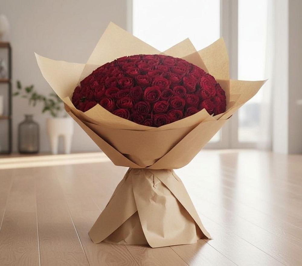 Букет 101 Красная роза в Малмыже