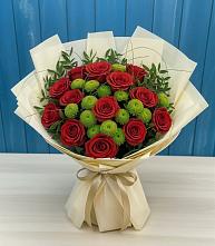 Букет цветов из:  Розы и Хризантемы в Малмыже