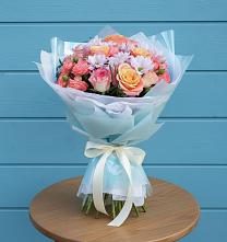 Букет цветов из:  Хризантемы и Розы в Малмыже